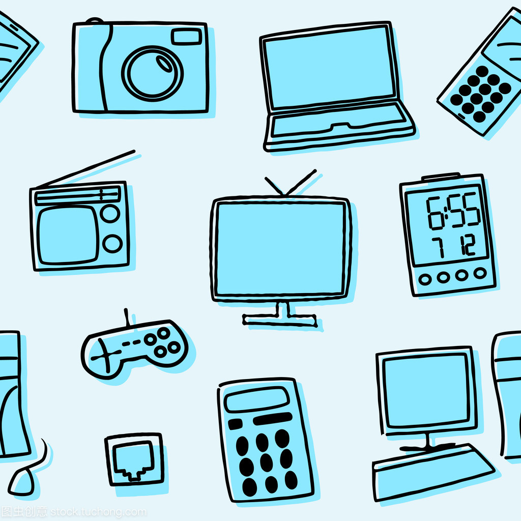 無縫連接，盡顯格調(diào) 藍(lán)色系家用電子產(chǎn)品與矢量美學(xué)